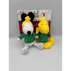 Peanuts Snoopy Woodstock Christmas Dog Toys Set Holiday Lights Sweater NWT